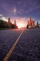 Red Square sunset.