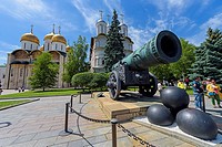 The most big bronze cannon in the world, Kremlin (Moscow, Russia)