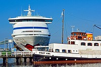 Cruise Ship of Aida Cruises at Kiel port, Schleswig-Holstein, Germany.