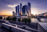 Moscow City: financial district.