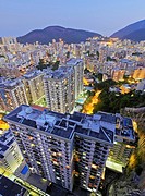 Brazil, City of Rio de Janeiro, Elevated view of the Botafogo Neighbourhood.