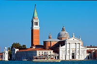 Venice, Veneto, Italy - September 8, 2016: View from San Marco to Island of San Giorgio Maggiore in the Lagoon of Venice in Italy - Caution: For the e...