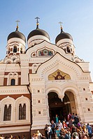 Orthodox Cathedral of Alexander Nevsky, Toompea, Old Town, Tallinn, Estonia.