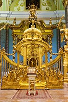 The iconostasis, St Peter and St Paul Cathedral, Peter and Paul Fortress, St Petersburg, Russia.