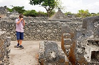 Ruins of the tombs of the city of Bagamoyo. Tanzania.