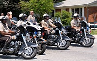 Motorcycle officers in Beltsville, Maryland.