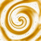 Editable vector background illustration of swirly foam on coffee made using a gradient mesh