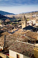 Aerial view of Uncastillo, Aragon, Spain