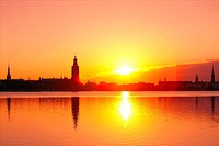 Sweden - Stockholm Skyline at dawn.