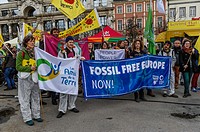 Antwerp 11-03-2017 - Six years after the Fukushima nuclear disaster will Belgians and Dutch along the streets to demand the closure of dangerous nucle...