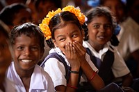 School Children, Saiapet Model Government School. Chennai (Madras), Tamil Nadu, South India, Asia.