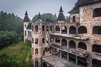 Unfinished castle - unofficial tourist attraction in Lapalice village, Kashubia region in Poland. Building of castle began in 1979.