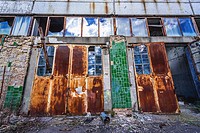 Abandoned Jupiter Factory in Pripyat ghost town of Chernobyl Nuclear Power Plant Zone of Alienation in Ukraine.