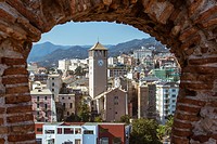 View of the city of Savona (Italy) from the castle ""Priamar"".