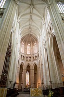 Interior de la Catedral de San Pedro en Nantes. Paises del Loira. Francia. Europa.
