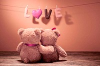 Down to Cuddle Teddy Bear Letterpress Card Love