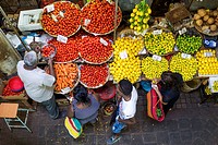 Produce at Central Market, Port Luis, Mauritius, Africa.
