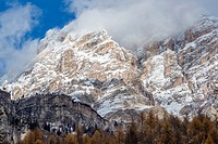 Mountains seen from Passo Tre Croci, Cortina D'Ampezzo, Province of Belluno, region of Veneto, Italy, Europe.