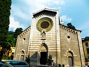 Bellano, Province of Lecco, region Lombardy, eastern shore of Lake of Como, Italy. Saints Nazaro and Celso (Ss. Nazaro e Celso) Church. In the center,...
