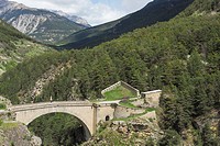 Asfeld Bridge, Fort des 3 têtes, Vauban building, Briançon, Hautes Alpes,Frenc Alps, Provence Alpes Côte d'Azur, France, Europe.