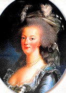 Peinture portrait Reine Marie Antoinette, 1755-1793, Vigee Lebrun, 1783, painting, queen.