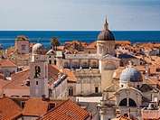 Dubrovnik croatia View of Old Town from Medieval Wall.