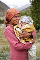 Portraits of local people in Rothang Mountain Pass , Manali - Leh Road, Himachal Pradesh, India.