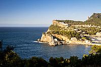 Aerial views of port de Soller, Majorca, Balearic Islands.