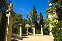 Public park of the Labyrinth Park of Horta, Barcelona, Catalonia Spain Europe.