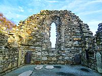 Graveyard in Glendalough Early Monastic Site, County Wicklow, Ireland, Europe.
