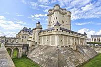 Castle of Vincennes in Vincennes, Paris. France. French royal castle from the Castle of Vincennes in Vincennes, Paris. France. French royal castle fro...