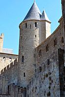 Carcassonne, medieval City walled in France.