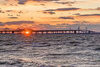 The Chesapeake Bay Bridge as seen from Maryland's Eastern Shore.