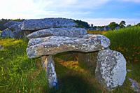 Carnac, Kermario alignment, Dolmen, Megalithic stones, Megalitic alignments, Morbihan, Bretagne, Brittany, France, Europe.