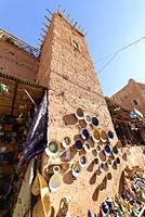 ceramics objects in a souk, Ouarzazate, Morocco, Africa.
