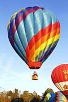 Carolina Balloon Festival, Statesville, North Carolina. Hot air balloon takeoff.