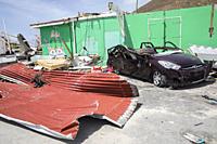 SAINT MARTIN - The Dutch part of Saint Martin (Sint-Maarten) a few days after the hurricane Irma.
