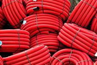 Red plastic tubes