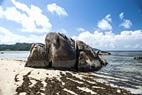 Rock formations. Anse Boileau Beach, Mahé. Mahé is the largest island of Seychelles, an archipelago off the East Coast of Africa.
