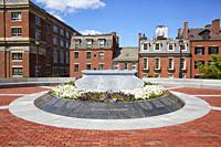Massachusetts Law Enforcement Memorial, Ashburton Park, Bowdoin Street, Boston, Massachusetts, USA.