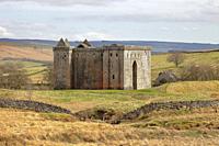 Hermitage Castle, Newcastleton, Roxburghshire, Scottish Borders, Scotland, built in the 14th and 15th centuries, located in the debatable lands betwee...