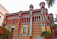 Casa Vicens, by Antonio Gaudí in Barcelona. Catalonia, Spain.