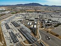 Aerial view of the Ford Motor Company automotive company in the Hermosillo industrial park. Automotive industry. Hermosillo Stamping and Assembly is a...