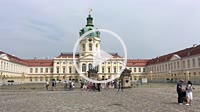 Charlottenburg Palace in Berlin with visitors - Germany.