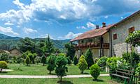 Kolasin, Montenegro - 07. 16. 2018. Orthodox monastery Moraca. One of the most popular places to visit tourists in Montenegro.
