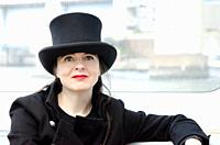 Shibuya, Tokyo / Japan - April 5 2012 : French writer AmŽlie Nothomb poses for pictures in Tokyo, Japan. She visited Tokyo to film her documentary sho...