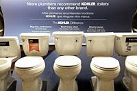 Florida, Miami, The Home Depot, inside, hardware big box store, do it yourself, toilets commodes, display sale, Kohler, shopping,
