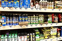 Florida, Miami, The Home Depot, inside, hardware big box store, do it yourself, shopping, display sale shelves, bug insect spray killer, Raid Hot Shot...