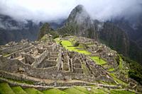 The Inca lost ruins at Machu Picchu, Peru.