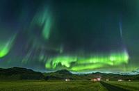 Aurora Borealis, Mt. Eyjafjoll, Iceland.